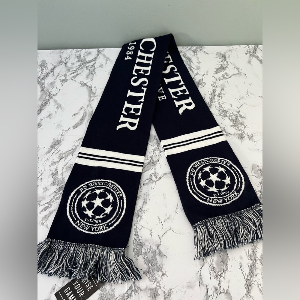 Ruffneck FC WESTCHESTEREST. 1984 Fringe Scarf Blue Navy New